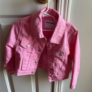 Old Navy Bright Pink Girls' Denim Jacket